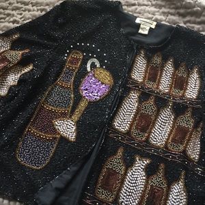 Wine Jacket! Beads & Sequins! 🍷 Stunning!